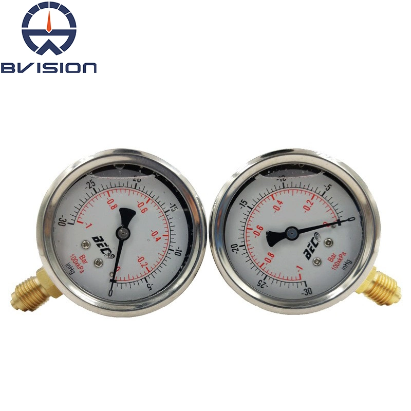 Yn60A 2.5inch -1bar Double Scale Stainless Steel Case Pressure Gauge