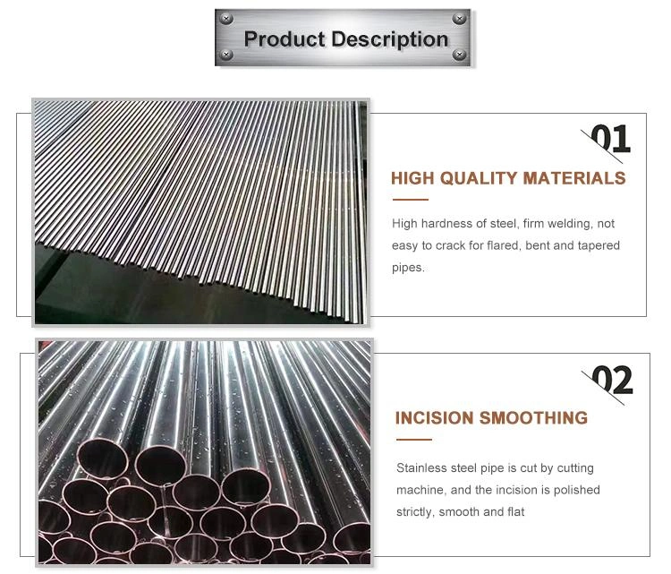 Ss 201 304 316 310S 309S Square Round Stainless Seamless Steel Pipe