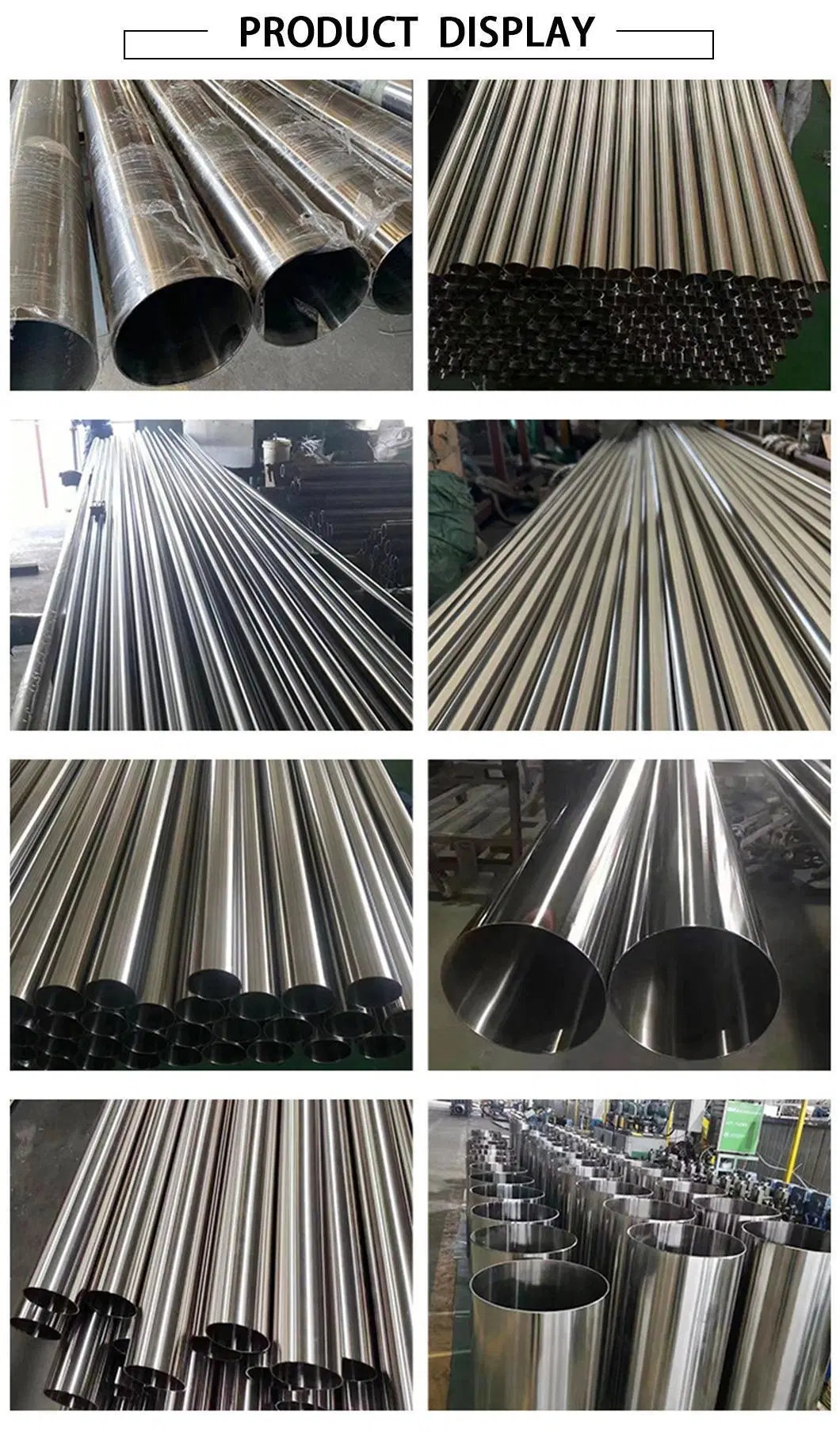 201 Stainless Steel Round Tube 19mm25 30-50-76-89-102 Mirror-Polished Stainless Steel Tube