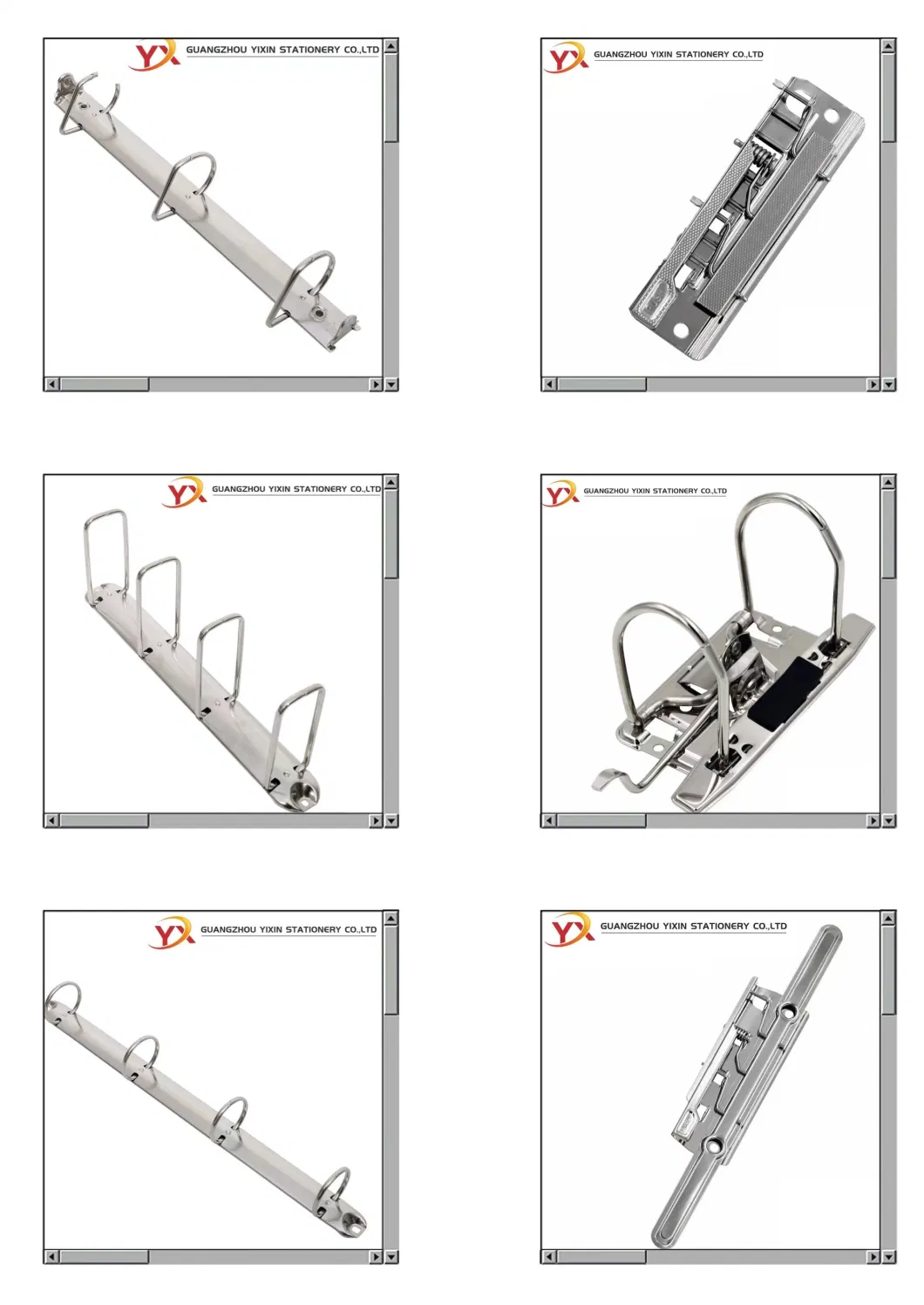 Office School Supplies Metal 4 Holes Ring Binder Clip Round Ring Mechanism Paper Metal Clip