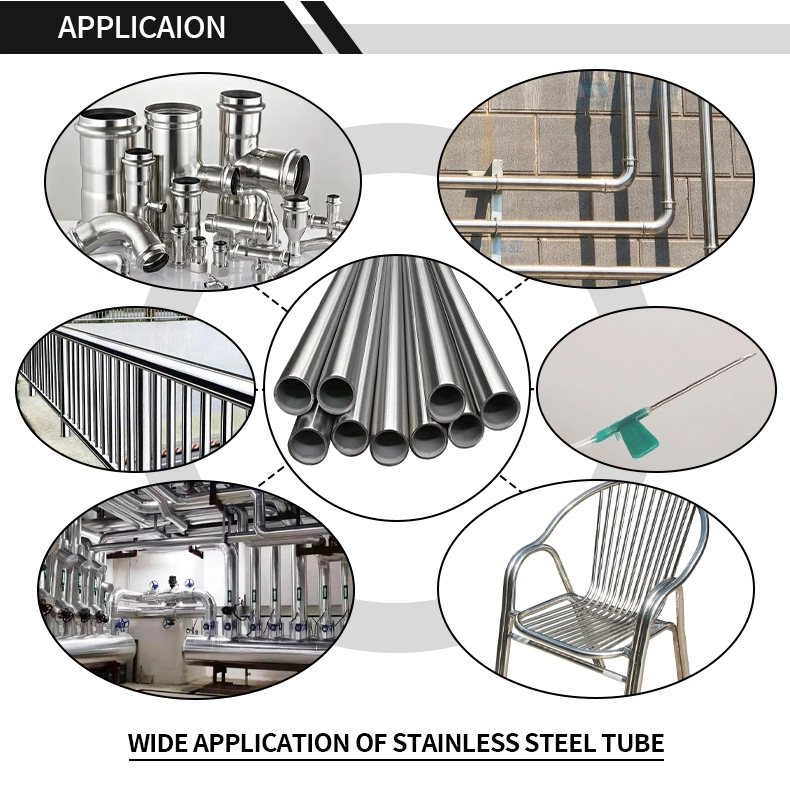 ASTM 304 316 Round Stainless Steel Tube Customized Diameter Stainless Steel Decorative Pipe