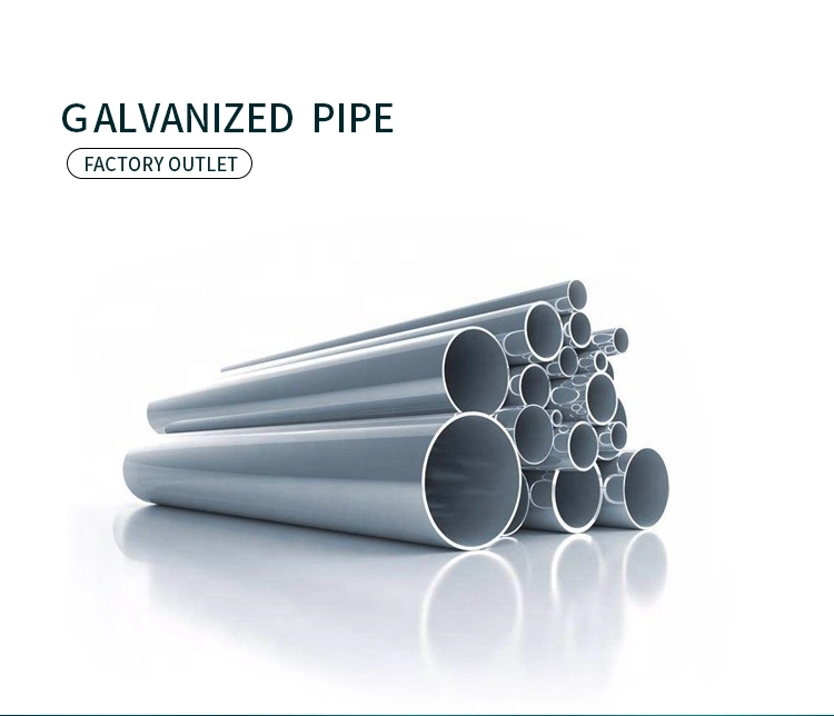 Zinc Coated Galvanised Steel Pipe Large Diameter Galvanised Steel Round Tube