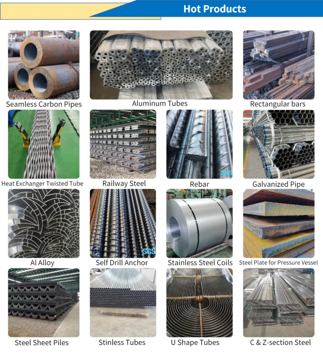 China Origin Carbon Steel Coil Plate Bar Pipe Fitting Flange Square Tube Round Bar Hollow Section Rod Bar Wir of GB, ISO, En, BS, DIN, ASTM, ASME, API Standards