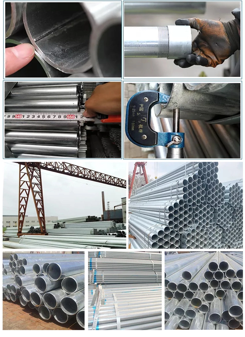 ID 10mm Length 6000m Construction Building Material Galvaized Steel Pipe