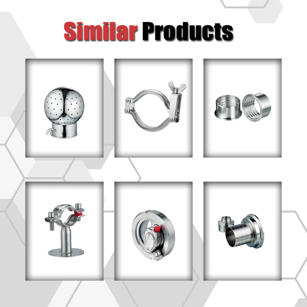 Stainless Steel Sanitary SMS Adjustable Double Bolted Round Welding Tubing Pipe Holder