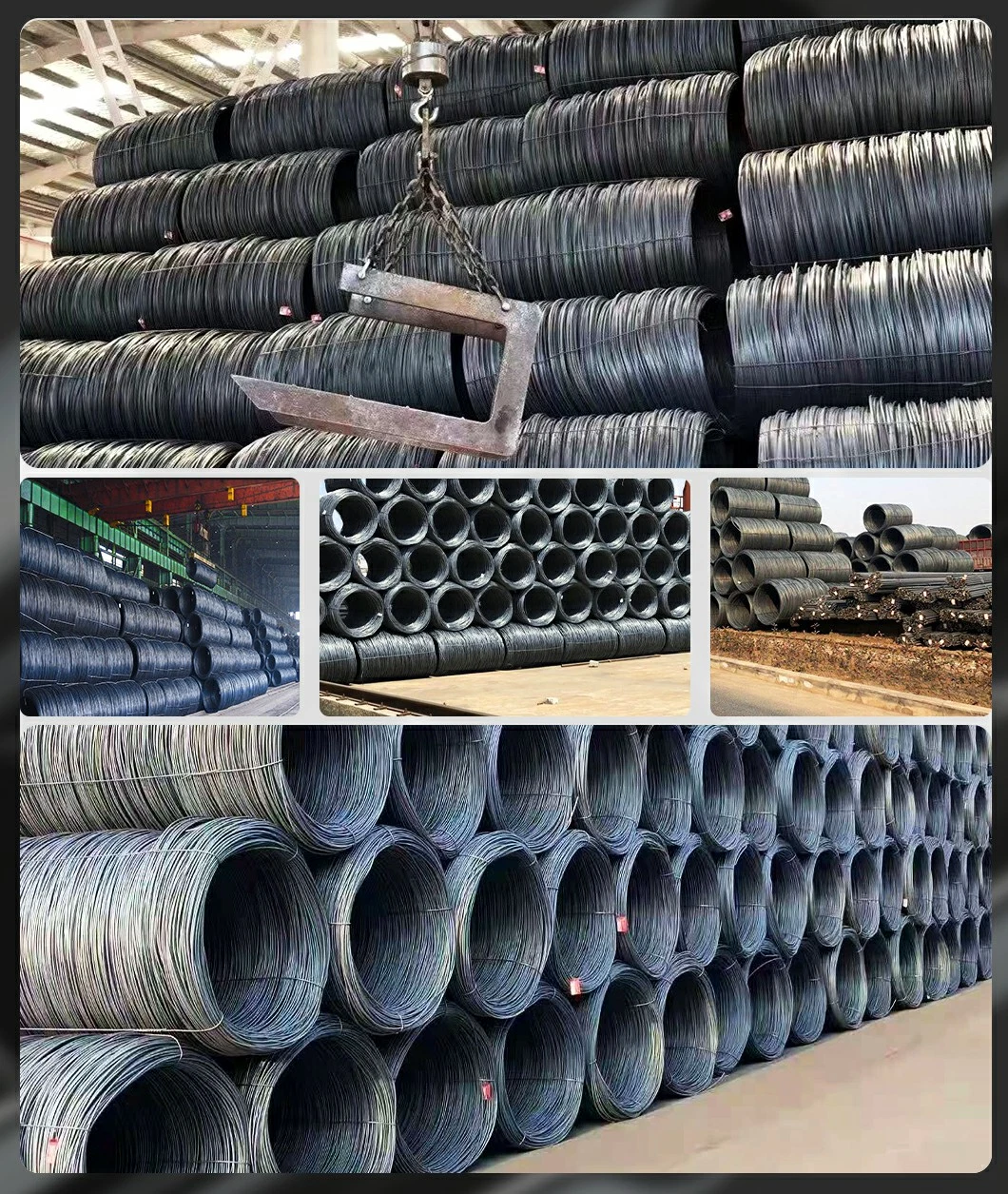 High Carbon Steel Wire Rods Low Carbon Steel Wire Rods 5mm 5.5mm 6mm 6.5mm 7mm 8mm 9mm 10mm 11mm 12mm 13mm 14mm Steel Wire Rods