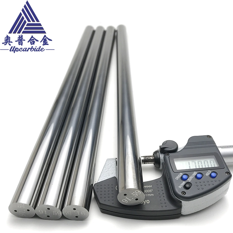 17*330mm Solid Tungsten Carbide Rods with 2 Helical Coolant Holes