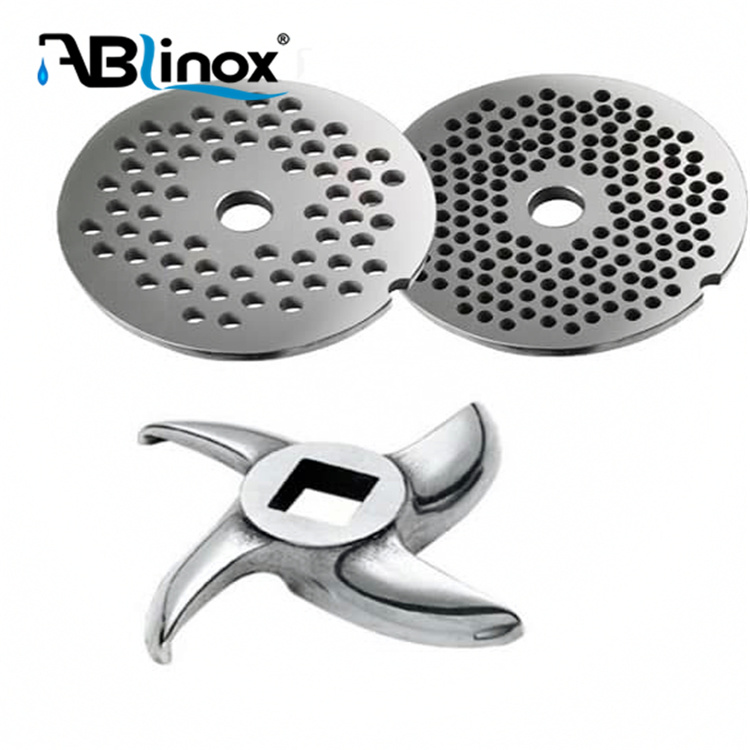 Meat Plate Round Knife Stainless Steel Meat Grinder Plate Spare Parts Casting