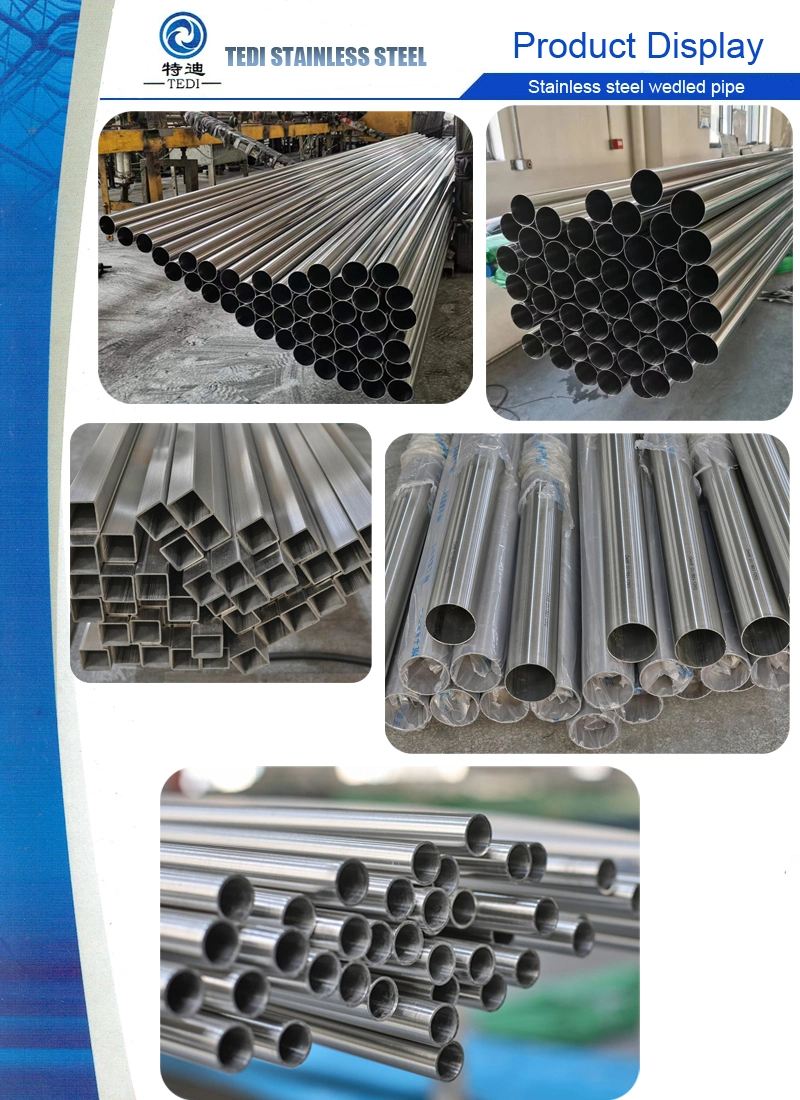 Hot Sales Stainless Steel Welded Sanitary Round Pipe Decorative Square Steel Tube SS304 SS316L