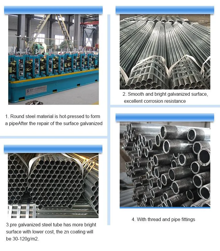 Steel Products Galvanzied Steel Tube Making Machine From China Pipe Long 5 Inch Round Steel Tube
