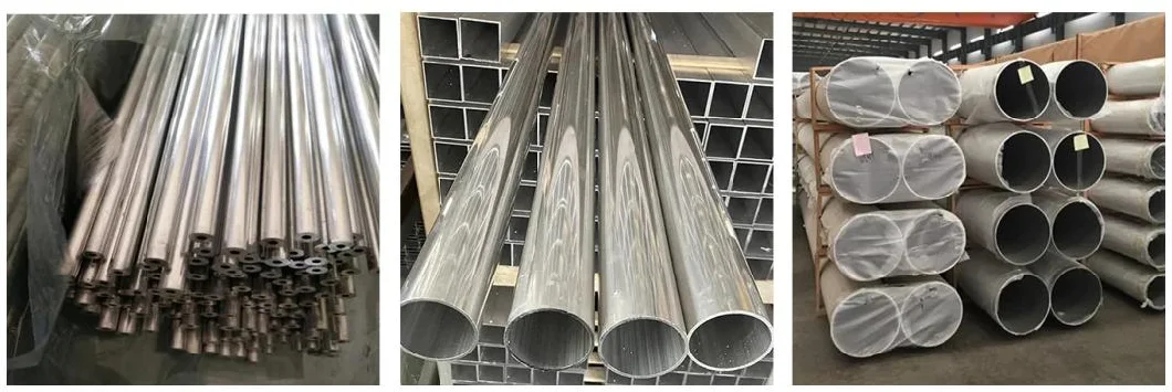 6061/6063 Aluminum Alloy Square Round Rectangle Aluminum Large Diameter Anodized Aluminum Pipe Profile