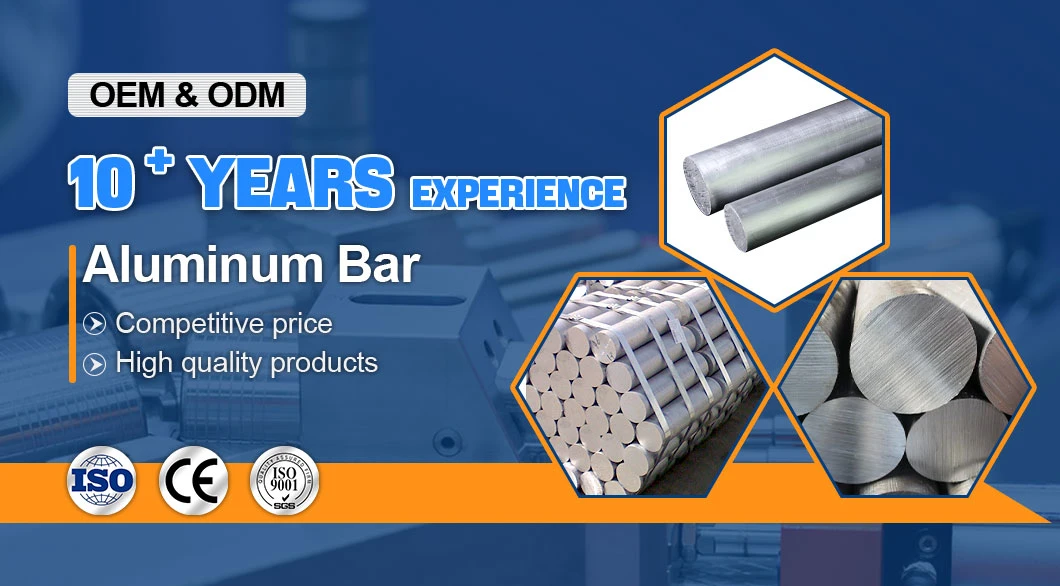 1060 6061 T6 Extruded Aluminum Solid Round Bar for Brewing Industry Material