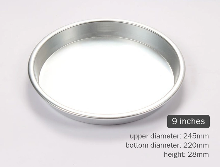 5/6/7/8/9/10 Inch Small Sizes Aluminium Round Pizza Pie Pastry Food Baking Plate for Bakery Restaurant and Home Kitchen