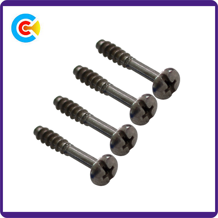 Steel/4.8/8.8/10.9 Flat Tail/Shrink Bar Phillips/Cross Pan Head Inch Self-Tapping Screws