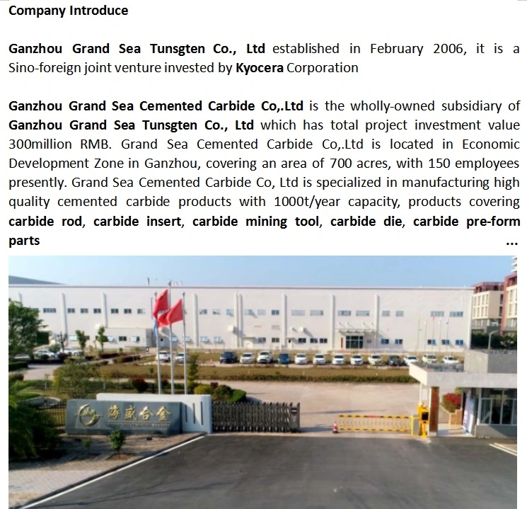 China Factory Made Ultra Fine Tungsten Carbide Round Bar