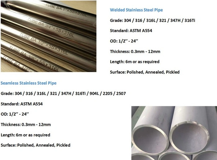 304/304L/316/316L Stainless Steel Round Tube Metal Seamless 304 Tube