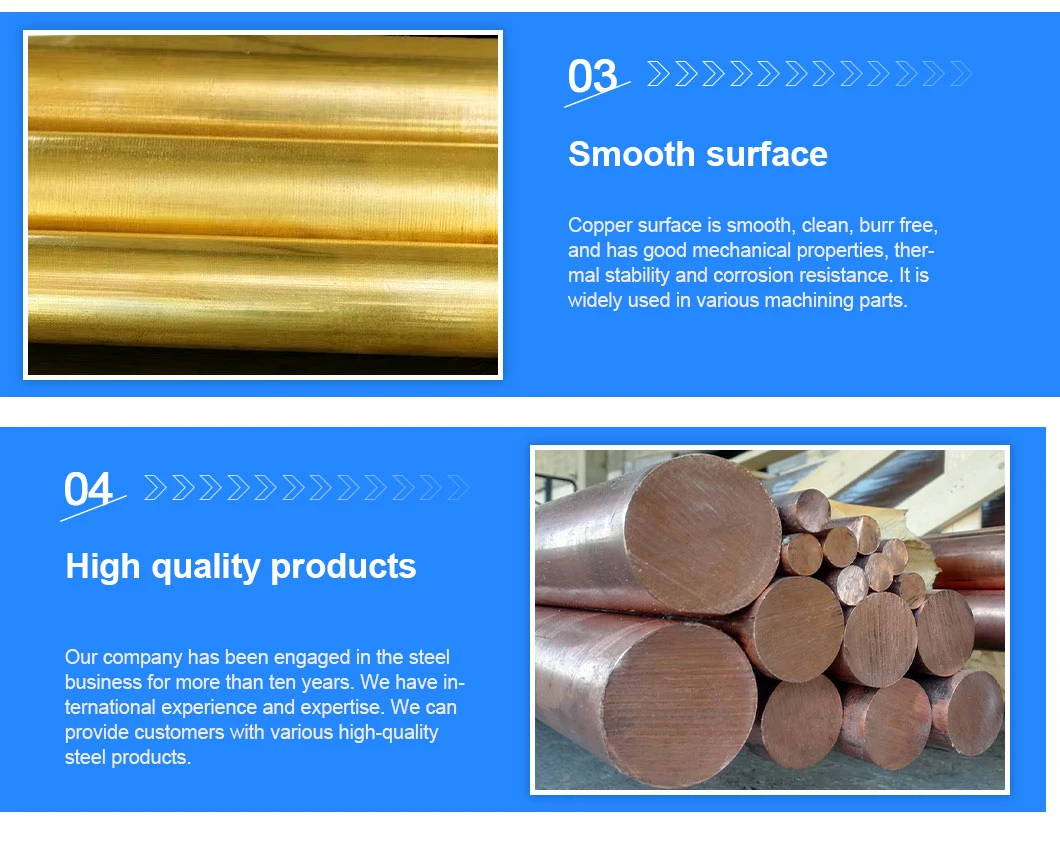 C1100 Copper Bars Sold Directly by Manufacturers High Quality Customizable H59 Brass Round Bars