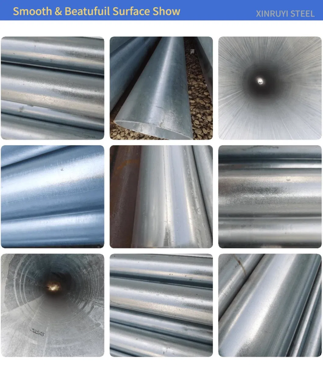 Straight Seamless Smls Low Caron Mild Steel Round Hot Galvanized Steel Pipes for Fence and Furniture