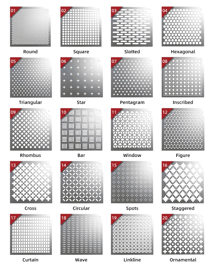 304 316 Stainless Steel Round Hole Perforated Metal Sheet Stainless Steel Perforated Mesh Panels Sheet Decorative Round Plate