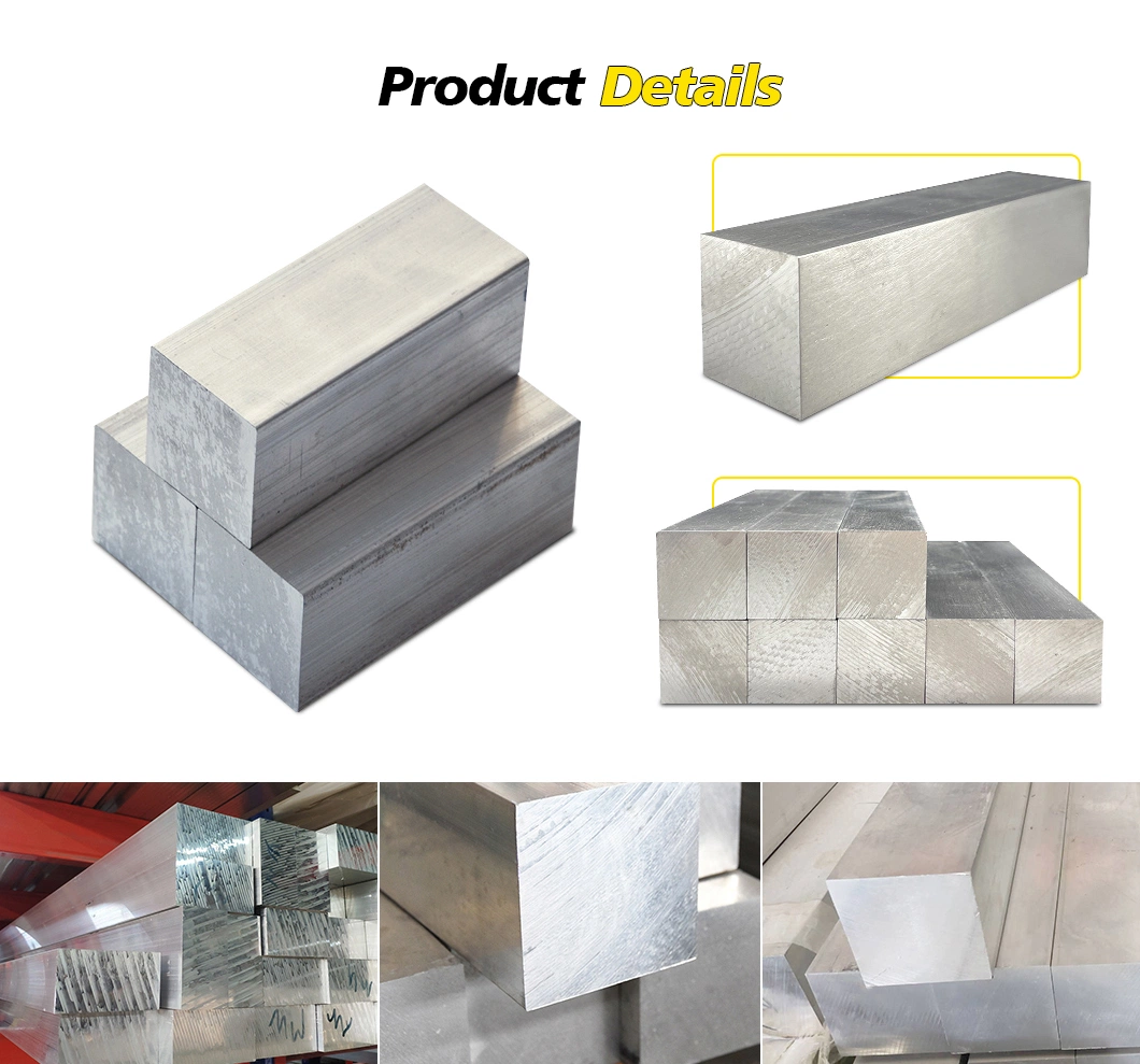 High Strength 6061 6063 T6 Extruded Alloy Aluminum Bar 20mm Large Diameter Aluminium Round Square Bar