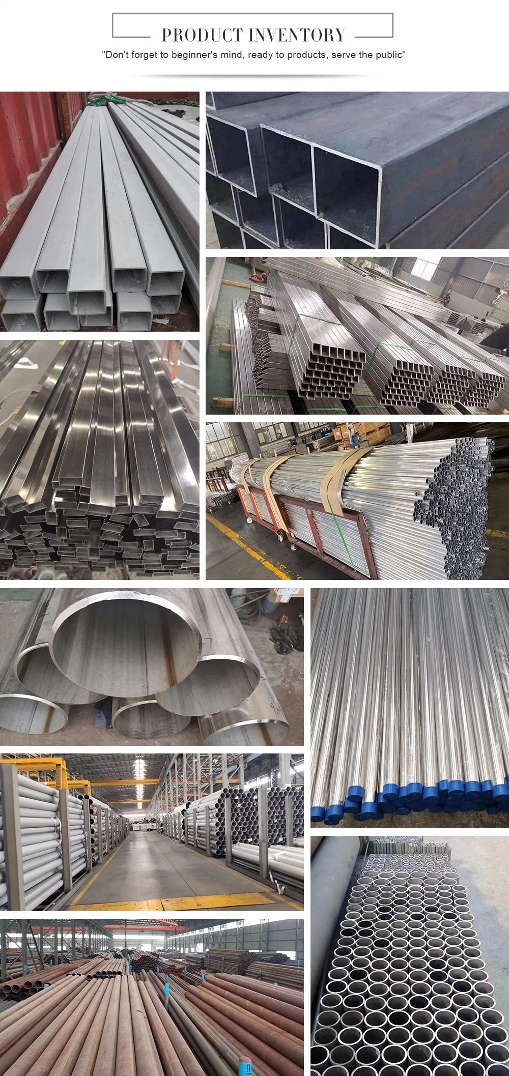 304L 316 316L 310 310S 321 304 430 904L Seamless Stainless Steel Pipes Tube