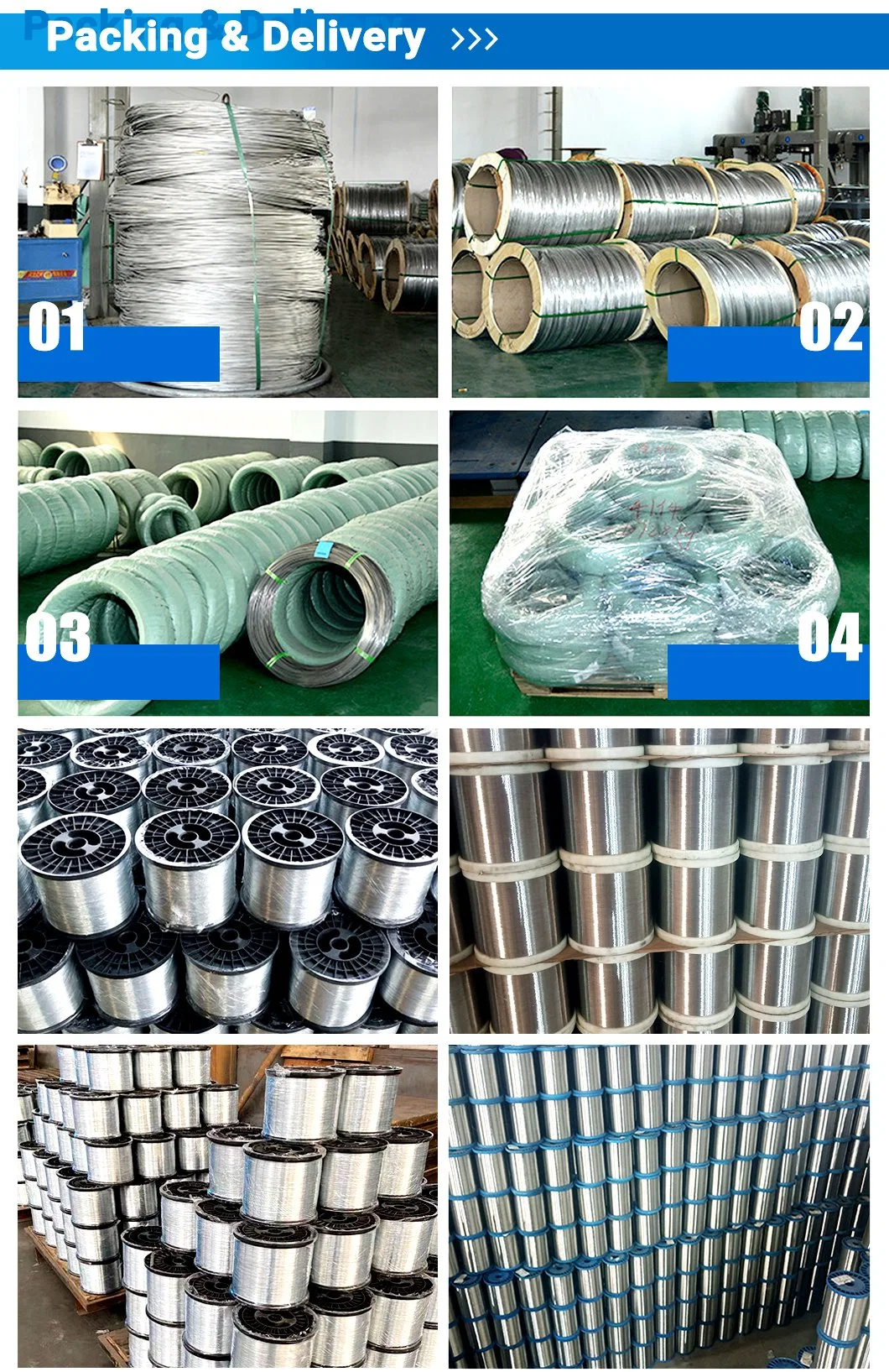 321, 321H, 347, 347H, 304 Stainless Steel Wire Lashing Wire 1mm 2mm 3mm Ss Wire Steel Wire Rod