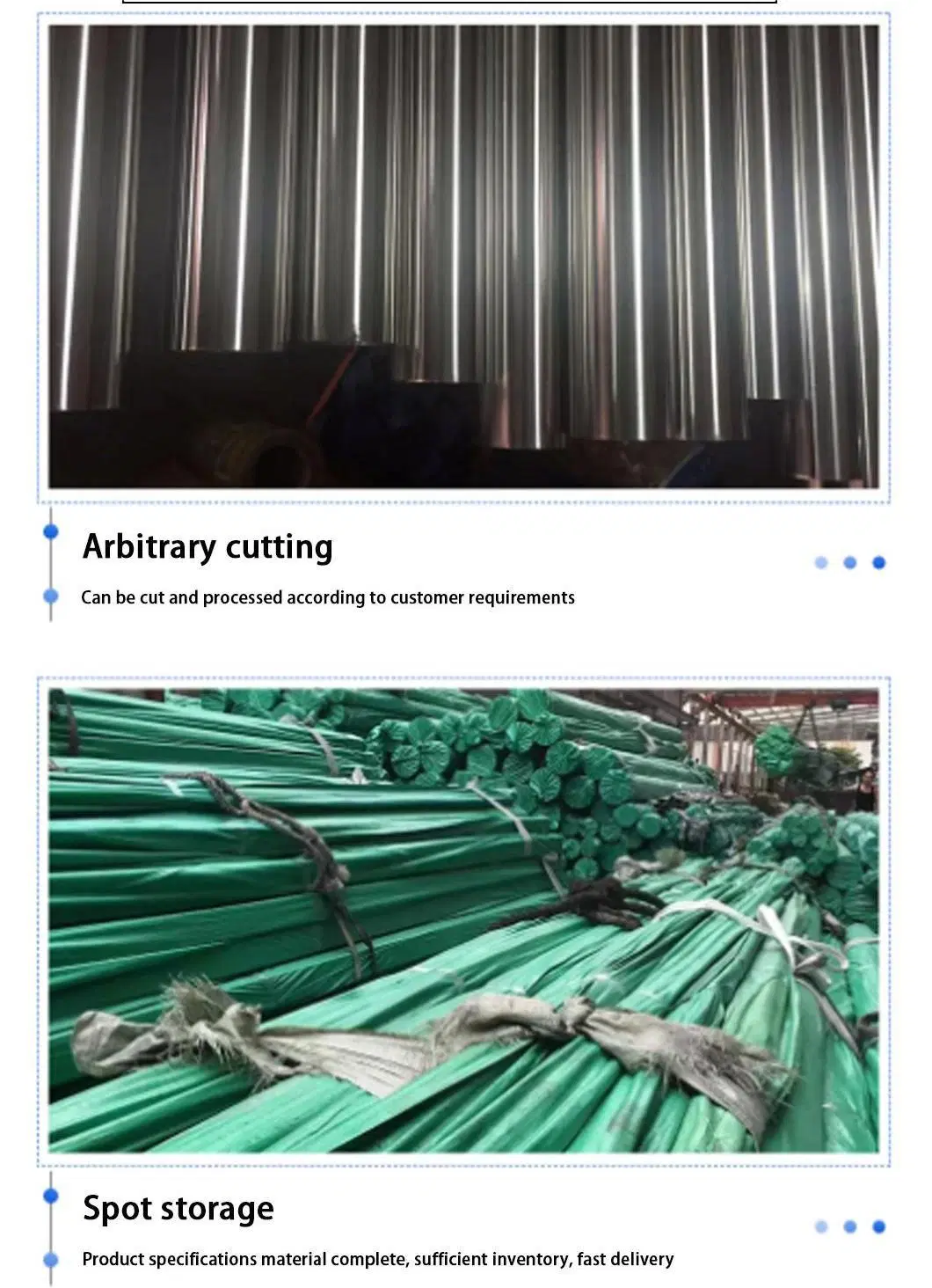 304/316L Stainless Steel Round Pipe 310S Stainless Steel Decorative Pipe Polishing and Drawing