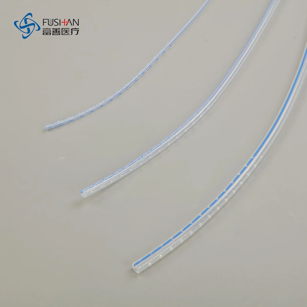 Competitive Prices Clear Soft Medical Silicone Tubing Round/Flat Perforated Drain for Close Wound Suction Drainage System Kit with Stainless Steel Trocar