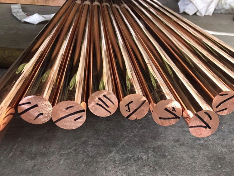 Factory Direct Supply Copper Earth Rod Copper Grounding Bar Price Per Kg