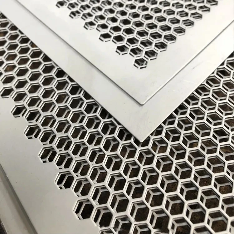 Round Hole Perforated Sheet Metal Panels Corrosion Resistance Metal