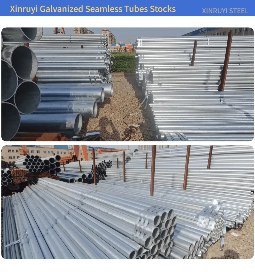 Straight Seamless Smls Low Caron Mild Steel Round Hot Galvanized Steel Pipes for Fence and Furniture