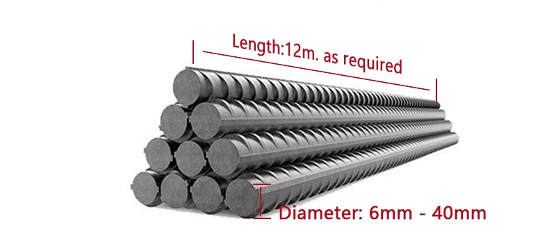 China Top Supplier ASTM Tmt Steel Rebar Price Per Ton 8mm 10mm 12mm16mm HRB400 HRB500 Bars Steel Construction Iron Rods