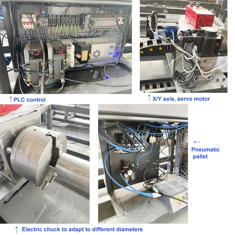 CNC Feeding Automaticly Rotary Round Metal Pipe Plasma Cutting Machine