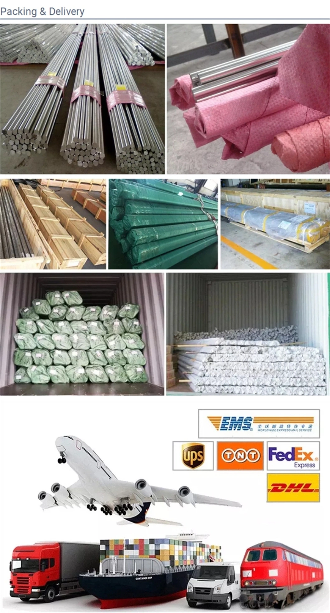 Customized Size Hot Rolled SUS304 303 304 316 Round Square Stainless Steel Bar &amp; Rod