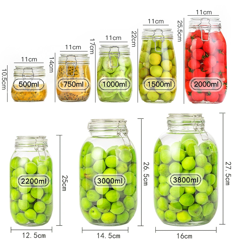 in Stock 100ml 150ml 200ml Round Pickle Glass Jar Packing Jars with Lid