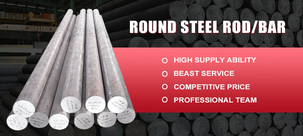 Hot Rolled Cold Rolled ASTM A572 Gr. B Ms Carbon Steel Solid Round Rods Building Materials Steel Bar