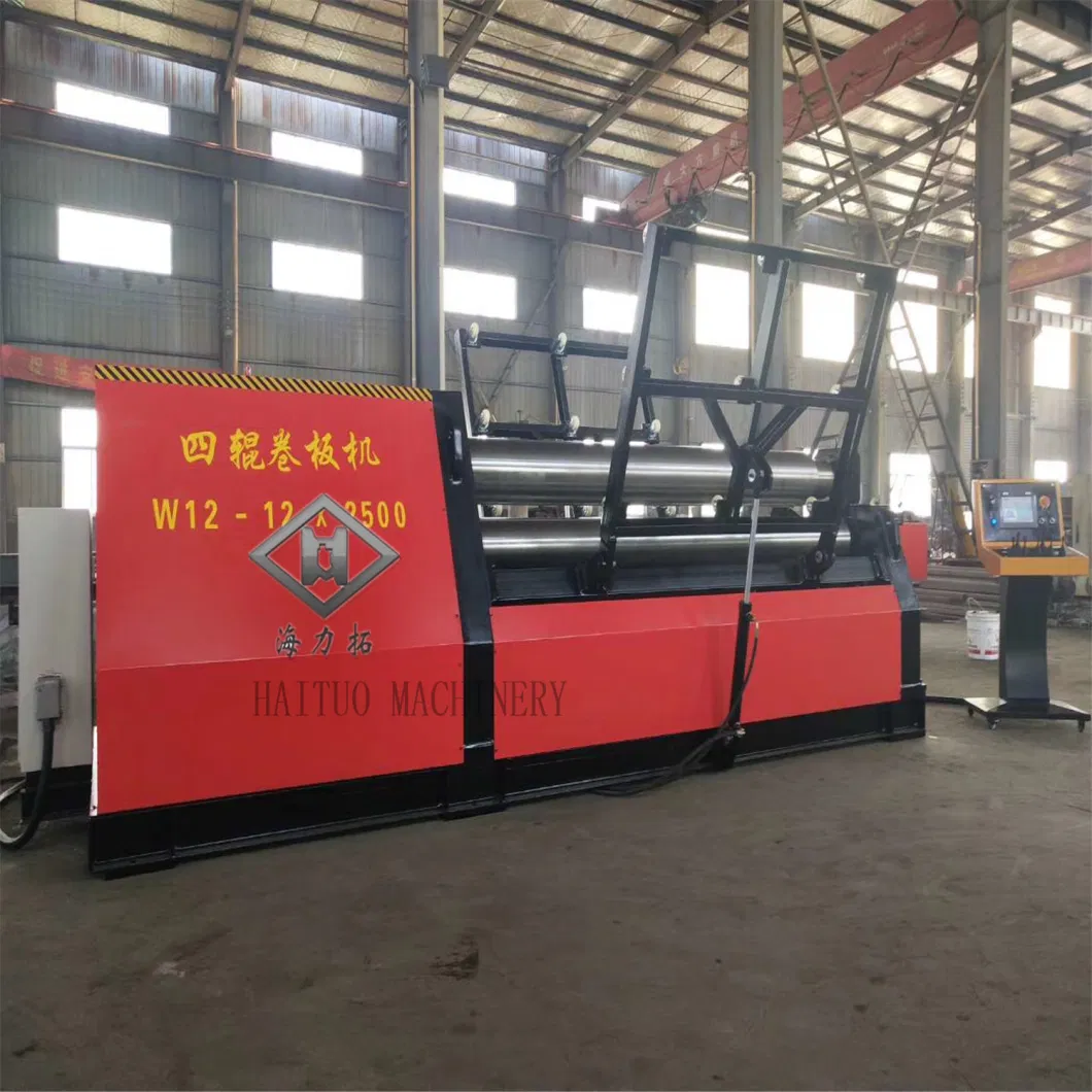 High Performance CNC Metal Sheet Round Shape 4 Roller Roll Bending Machine