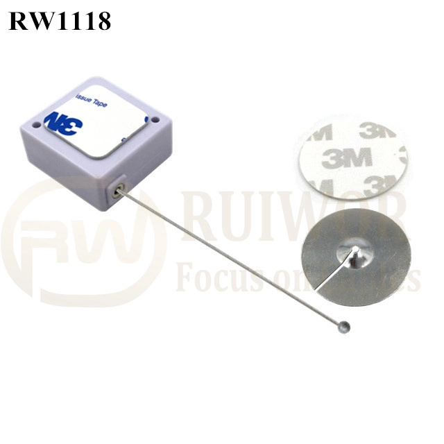 RW1118 Square Retail Security Tether Plus Dia 38mm Circular Sticky Metal Plate Used in Security Solutions