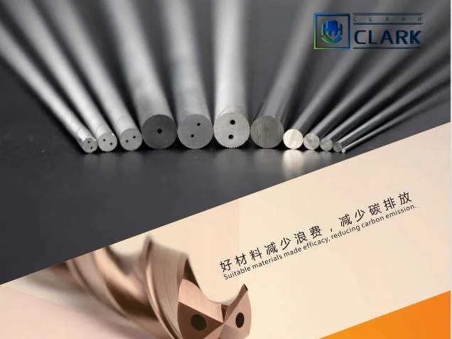 Customized Cemented Tungsten Bars with 2 Spiral Coolant Holes Smooth Polished Surface Used for Driling