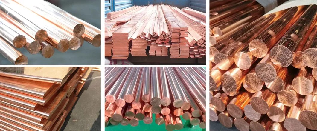 High Quality C11000 Dia 50mm Round Rod Copper Bar Hard Half-Hard 99.9% Pure Copper Red Copper on Sale