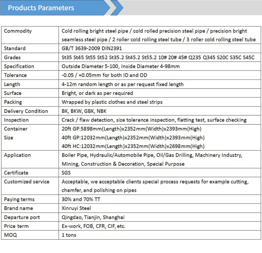 En10025 S235jr 10mm 35mm 60mm Carbon Steel Black Seamless Pipes Cold Drawn Precision Seamless Steel Pipe