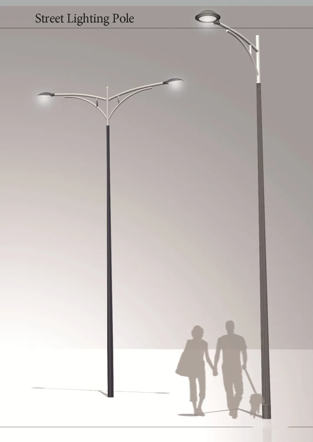 Light Street Lighting Customized Design Conical Single Arm Base Plate Metal 11m Outdoor Solar Lamp Posts Round Price Pole