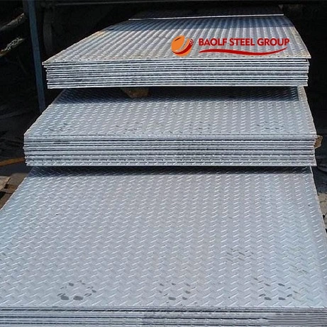 Steel Checkered Plate Q235 Q355 Hot Rolled Steel Plate Lentils/Teardrop Shape for Steel Checkered Plate