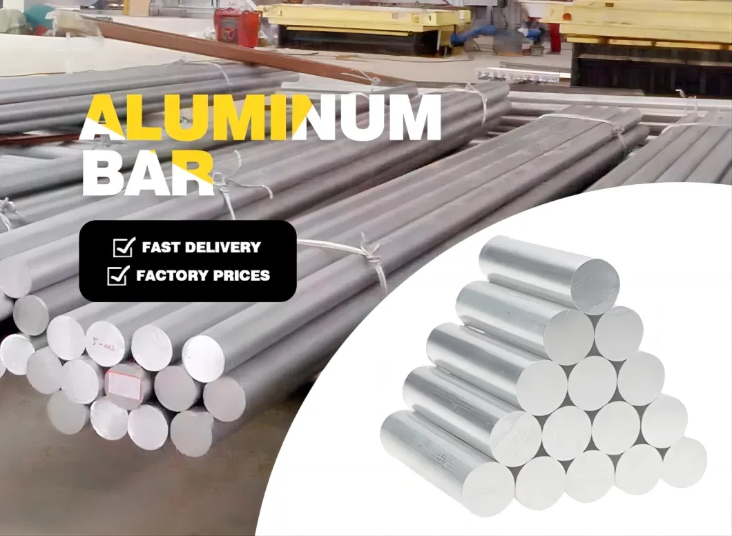 Aluminium Bar / Billets 6063 6061 7075 Aluminum Round Bar
