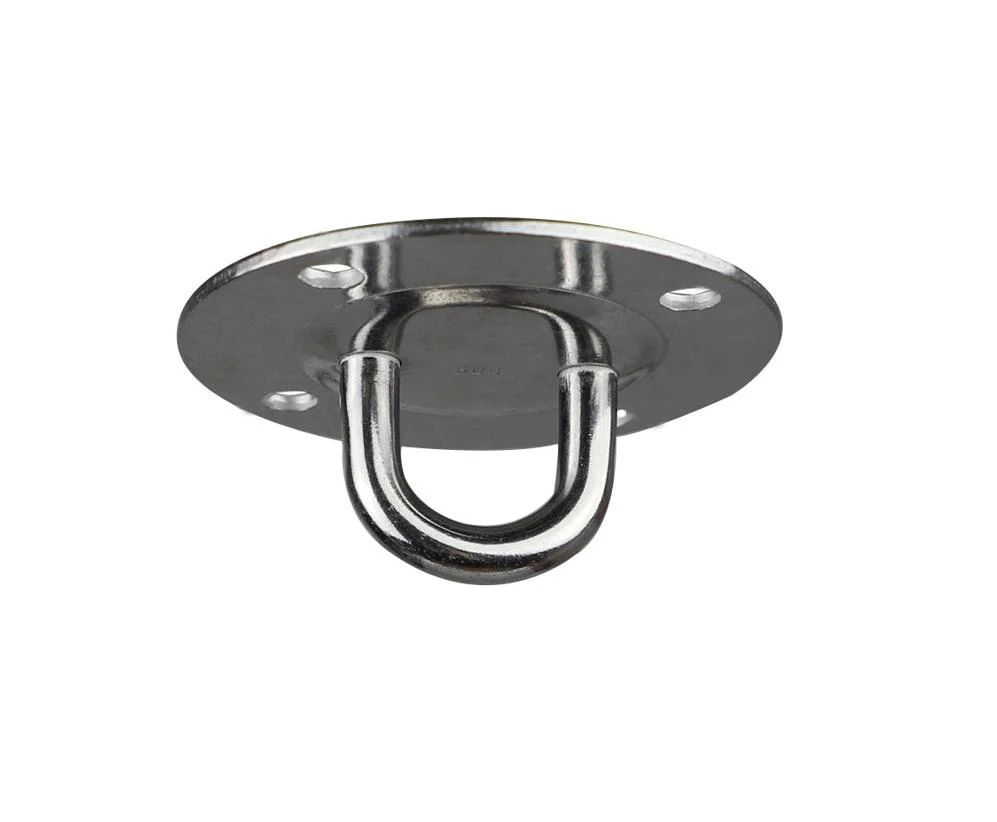 Investment Casting Stainless Steel Round Eye Plate with Four-Hole Circle Hardware for Door Clasp and Wall Mount Hanging