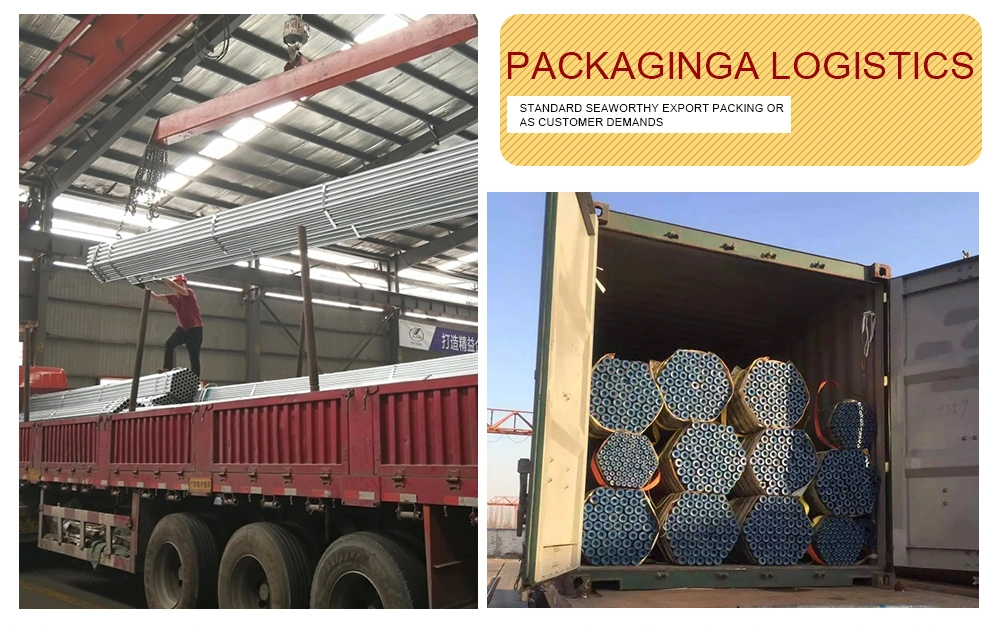 Dx51d Galvanized Round Pipe for Low Pressure Fluid Transportation in Stocks