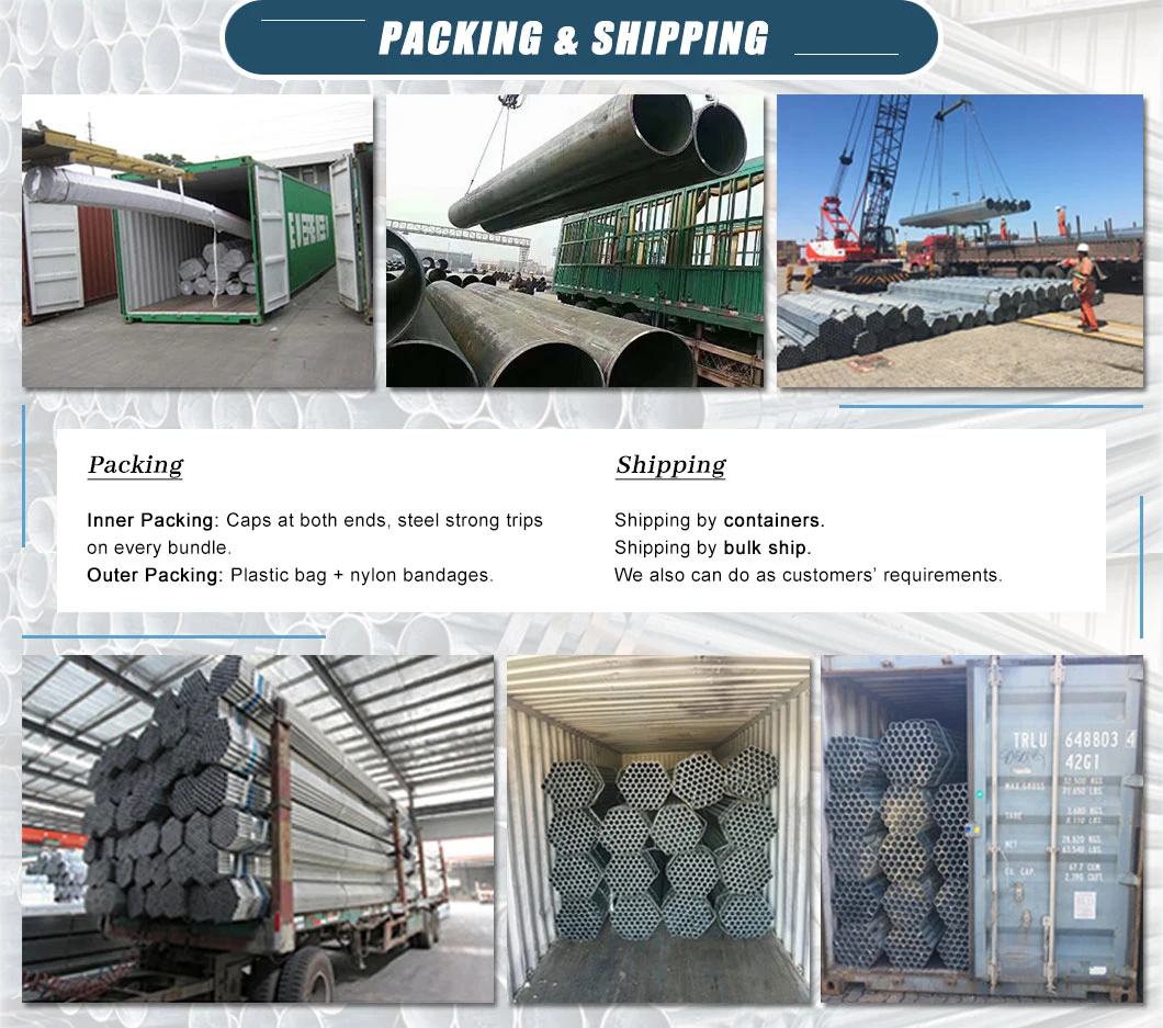 Galvanized Steel Pipe/ERW Steel Pipe/Gi Carbon Steel Pipe/Galvanized Gi Round Pipe for Greenhouse