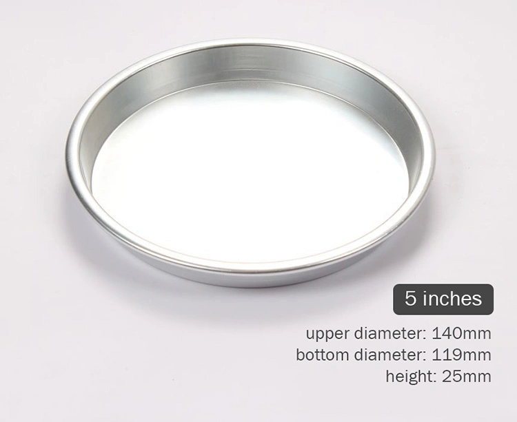 5/6/7/8/9/10 Inch Small Sizes Aluminium Round Pizza Pie Pastry Food Baking Plate for Bakery Restaurant and Home Kitchen