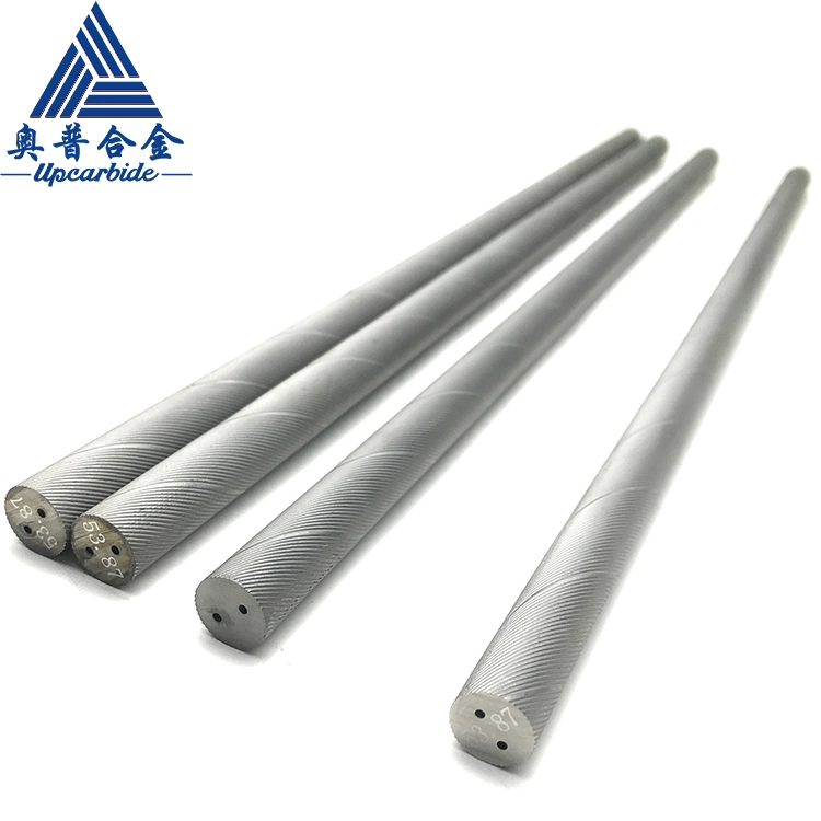 Yl10.2 Fine Grain for Making Endmill Tungsten Carbide Round Bars with Two Helical Coolant Holes Cutting Tool