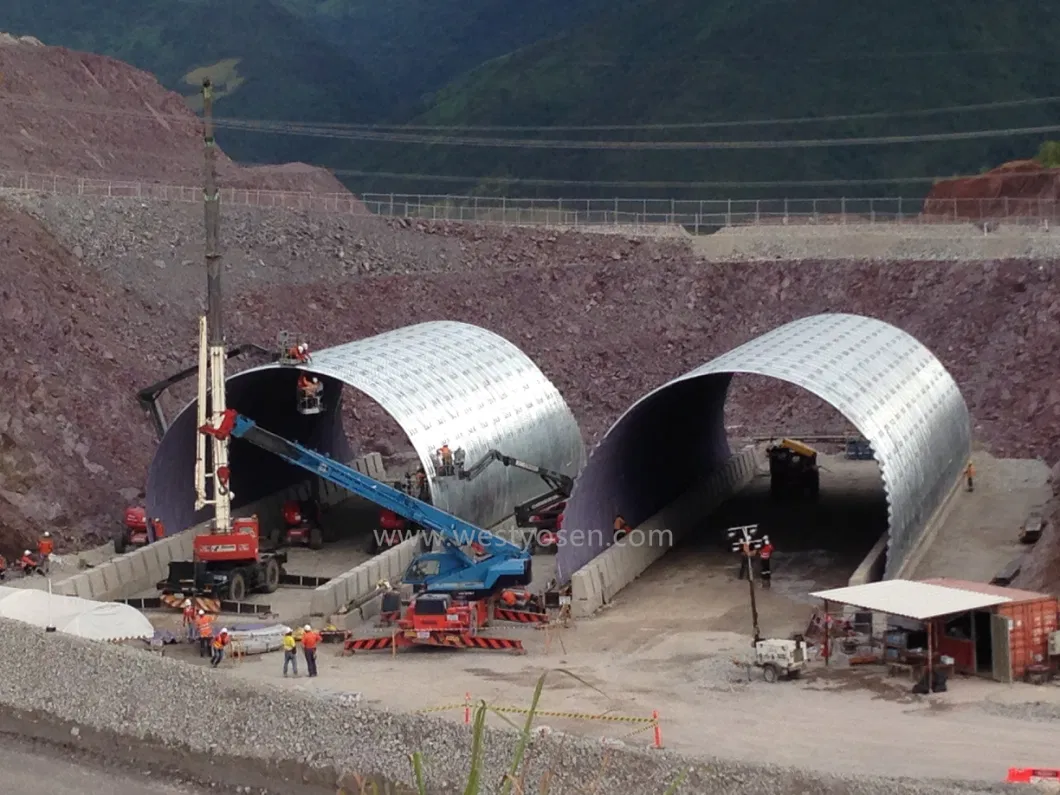 Half Circle Galvanized Corrugated Steel Arch Tunnel Culvert